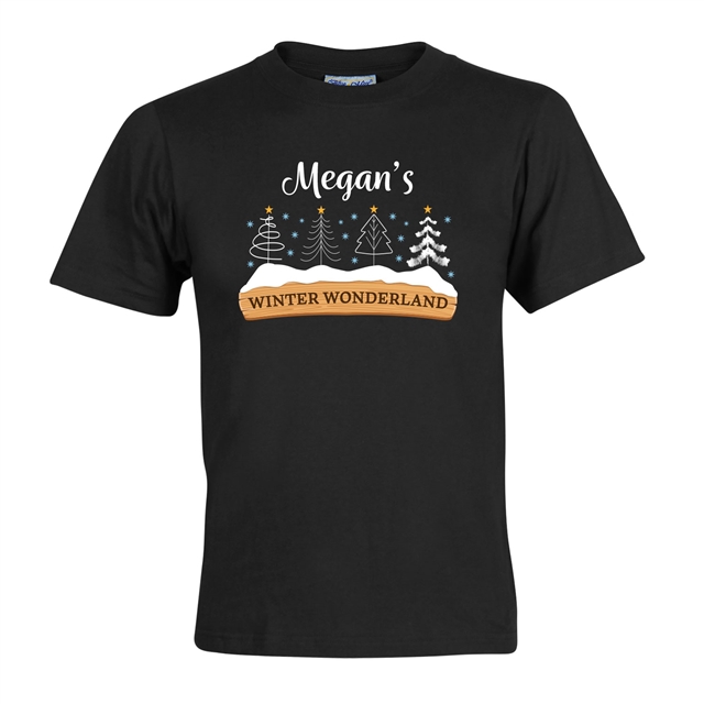 Personalised Winter Wonderland Christmas T-Shirt - Adult