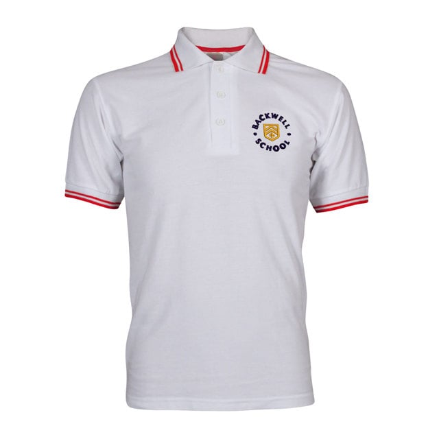 Backwell Secondary School Polo Shirt with Collar Stripes