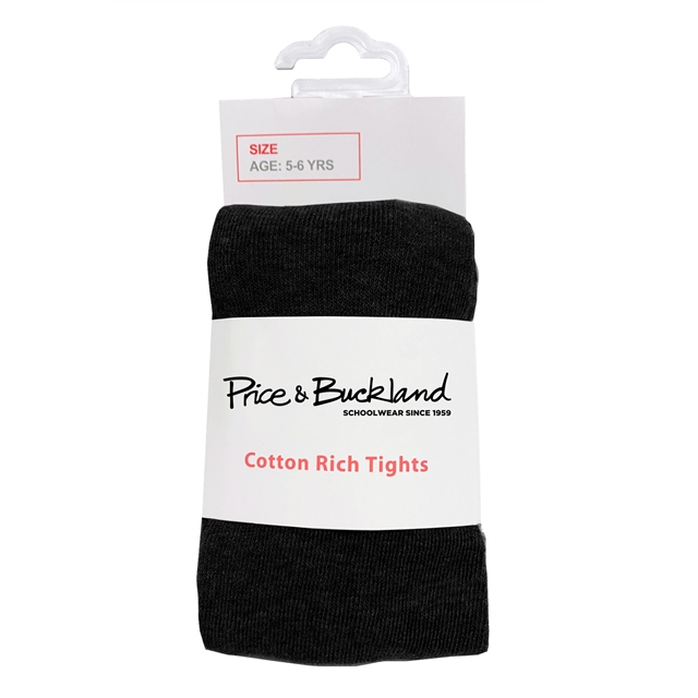 Packet of black Cotton rich tights for school