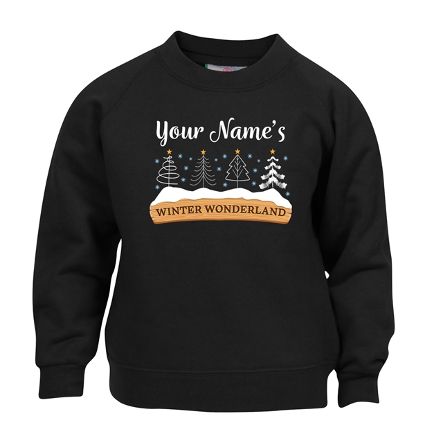 Personalised Winter Wonderland Christmas Sweatshirt - Child