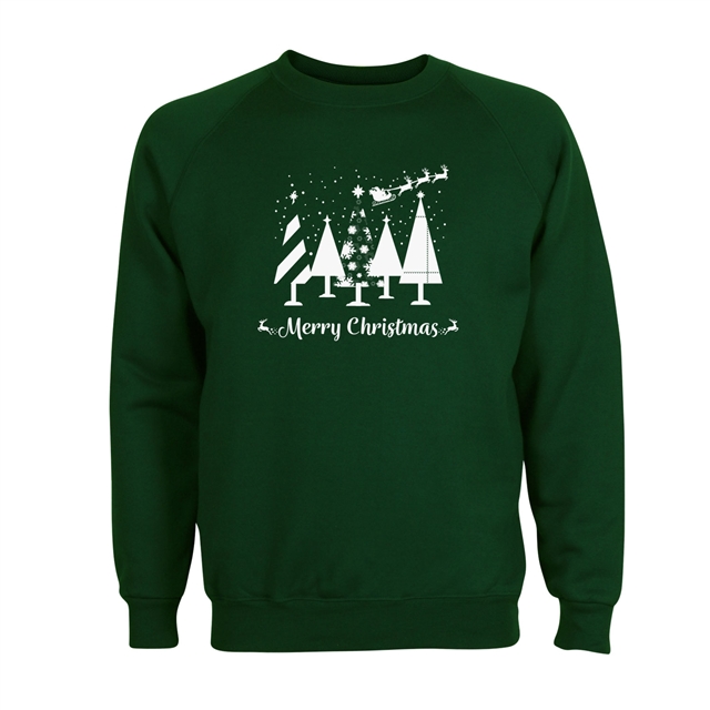 Merry Christmas Trees Sweatshirt - Adult