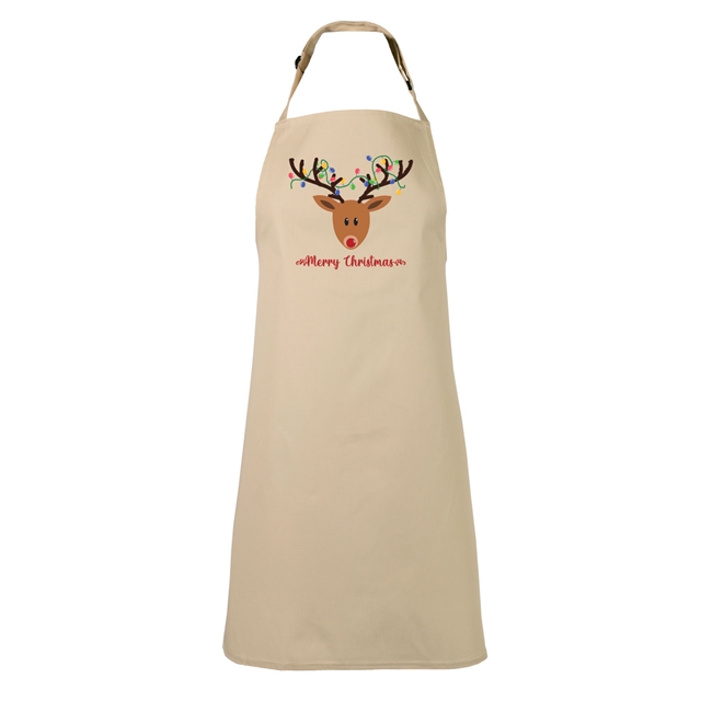 Reindeer Fairy Lights Christmas Apron - Adult