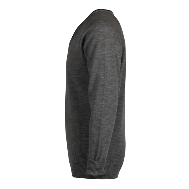 Stour Valley V Neck Jumper with Stripe