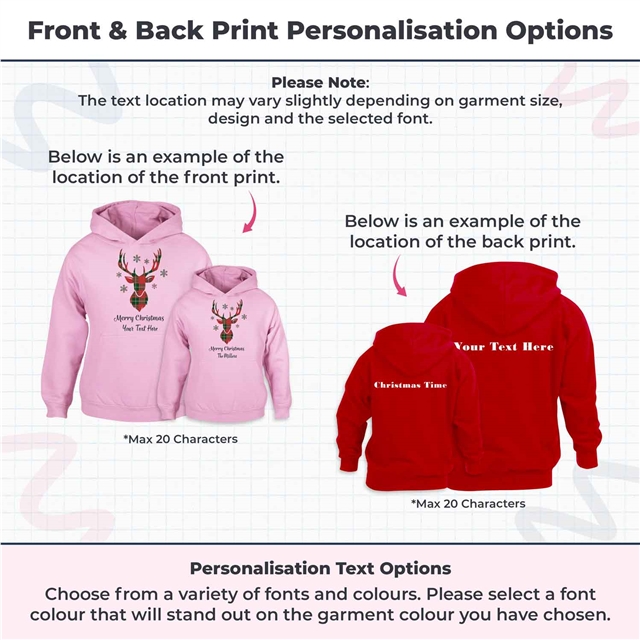 Tartan Reindeer Christmas Hoodie - Child