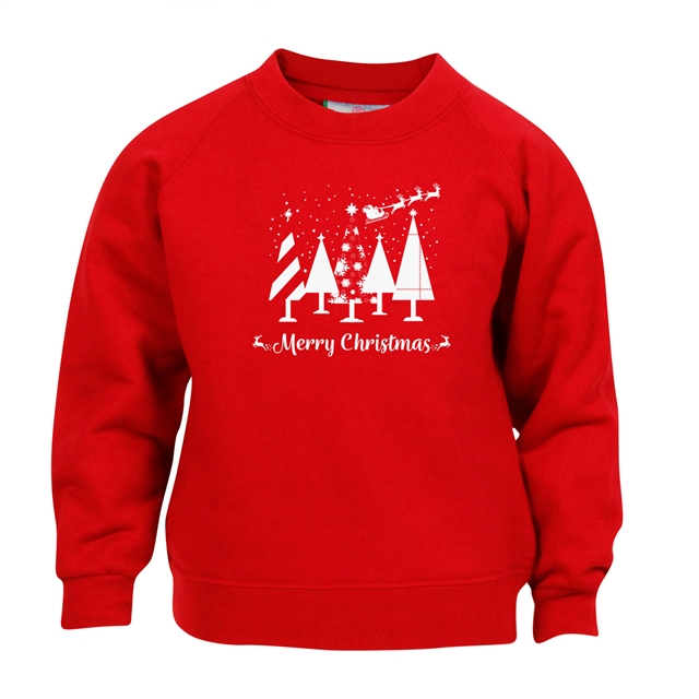 Merry Christmas Trees Sweatshirt - Child