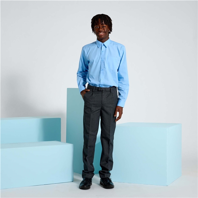 Boys Pleat Front School Trousers