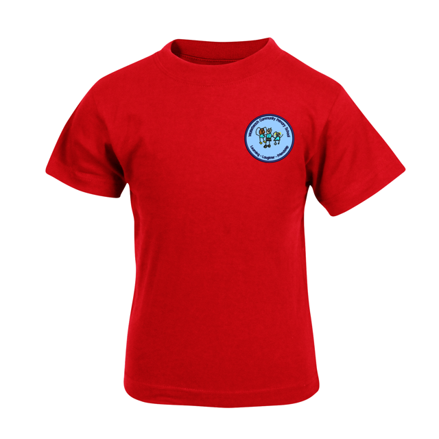 Waterbeach Community Primary School House Cotton T-Shirt - Hargreaves (Red)