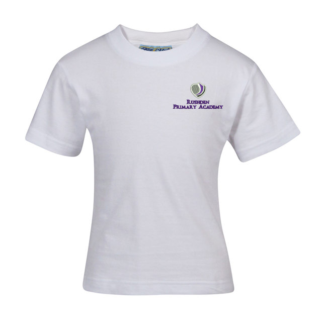 Rushden Primary Academy PE Cotton T-Shirt - White