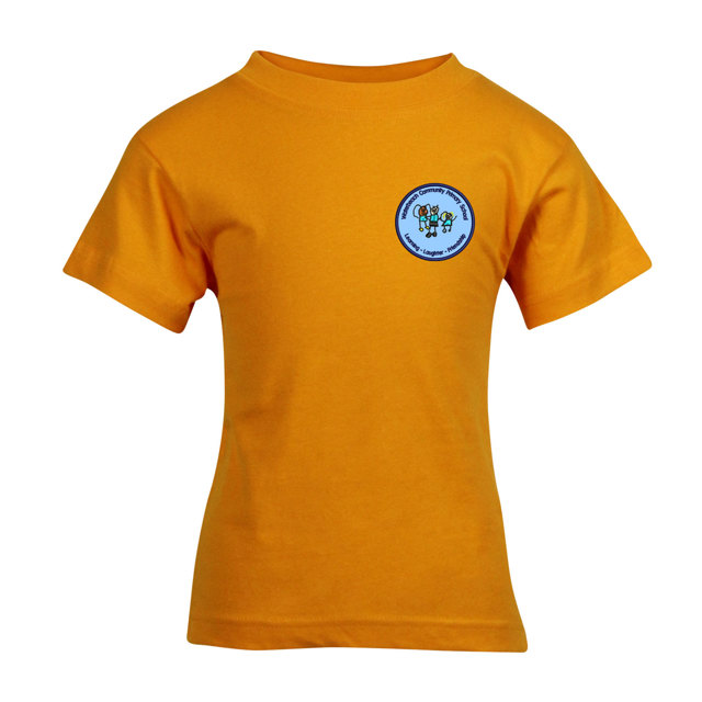 Waterbeach Community Primary School House Cotton T-Shirt - Sanger (Gold)
