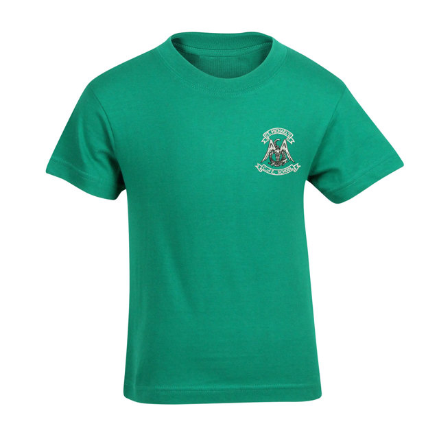 St Michaels C of E Primary School PE Cotton T-Shirt - Cober House (Green)