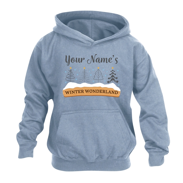 Personalised Winter Wonderland Christmas Hoodie - Child