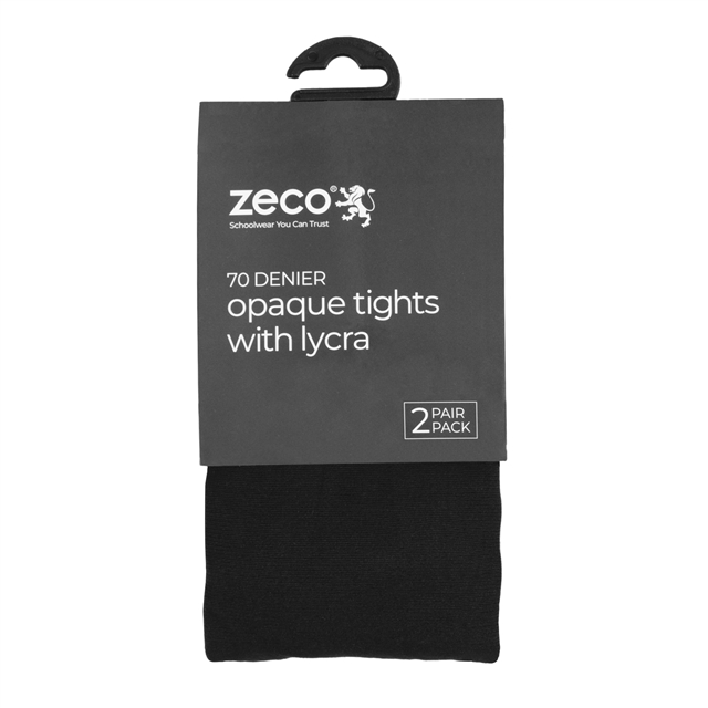 Leasowes High School Tights - Opaque 70 Denier - 2 Pack