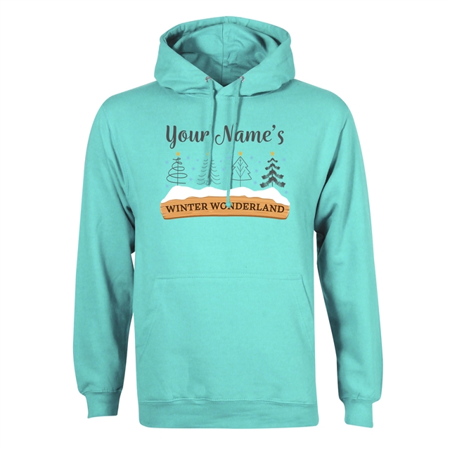 Personalised Winter Wonderland Christmas Hoodie - Adult