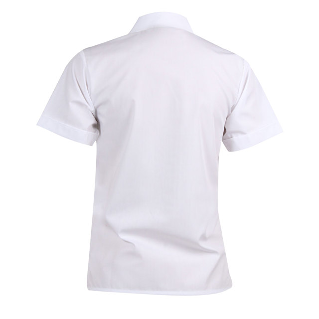 White Short Sleeve Revere Blouse - Twin Pack