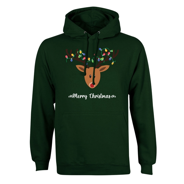 Reindeer Fairy Lights Christmas Hoodie - Adult