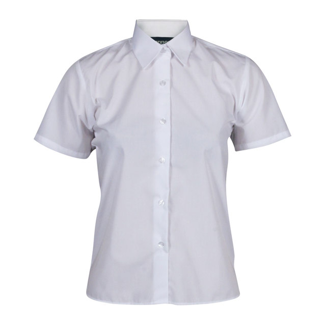 White Short Sleeve School Blouse - Twin Pack 