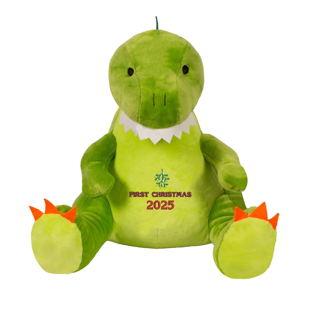 Personalisable First Christmas Dinosaur Soft Toy