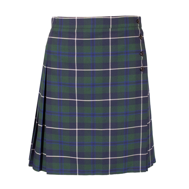 The Folkestone School for Girls Kilt Style Tartan Skirt