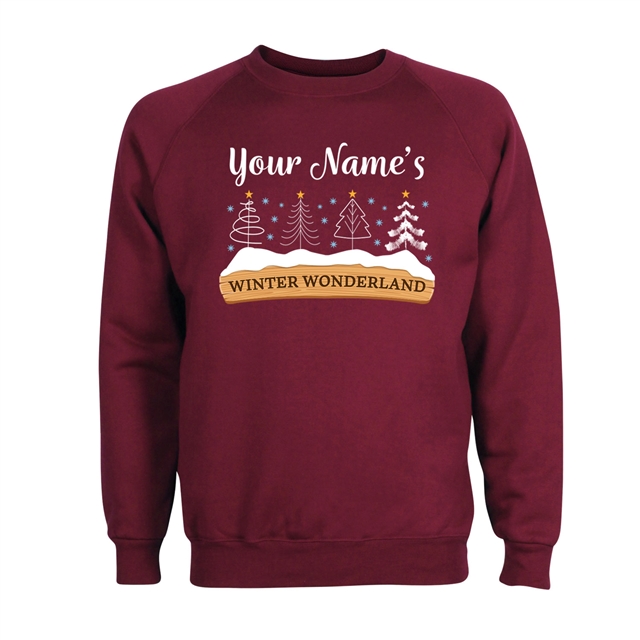 Personalised Winter Wonderland Christmas Sweatshirt - Adult