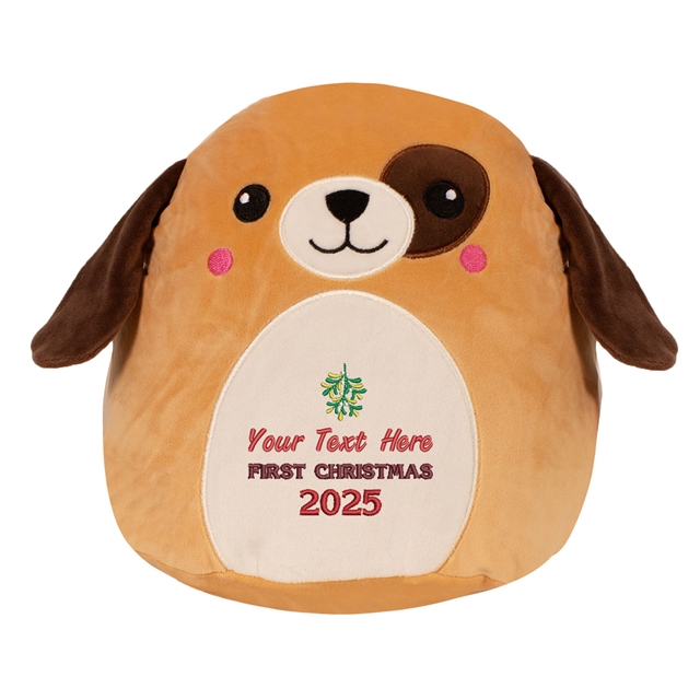 Personalisable First Christmas Dog Soft Toy