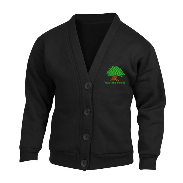 Yewstock School Black Cotton Rich Cardigan - Year 10 to 11 