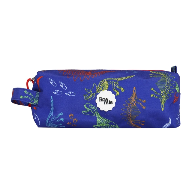 Roamie dino skeleton print kids school pencil case made from 100% recycled plastic bottles