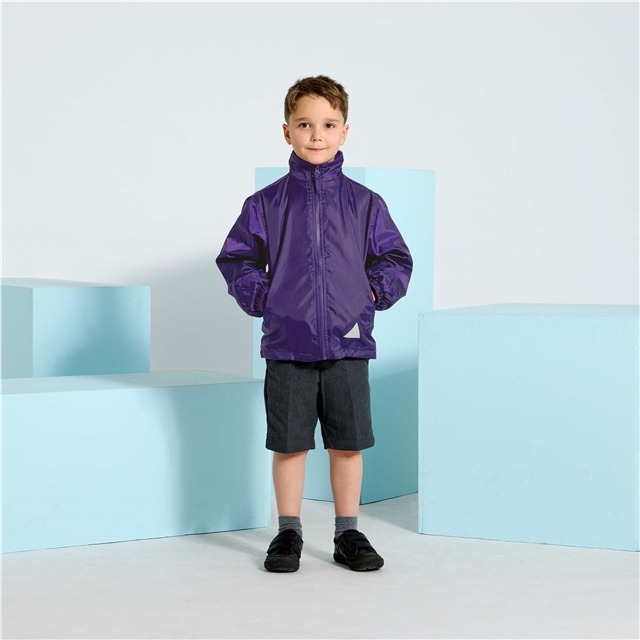 Purple Showerproof School Coat