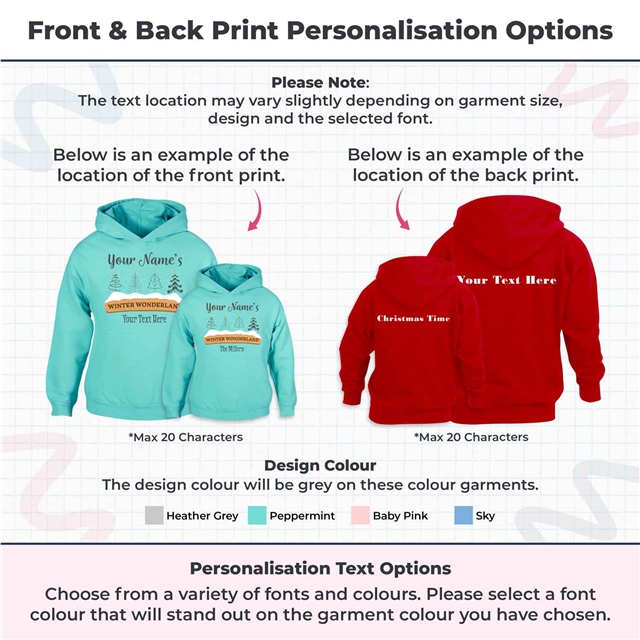 Personalised Winter Wonderland Christmas Hoodie - Child