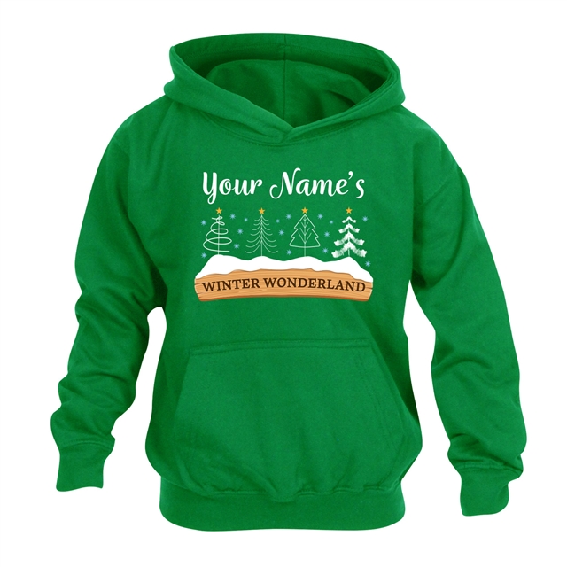 Personalised Winter Wonderland Christmas Hoodie - Child