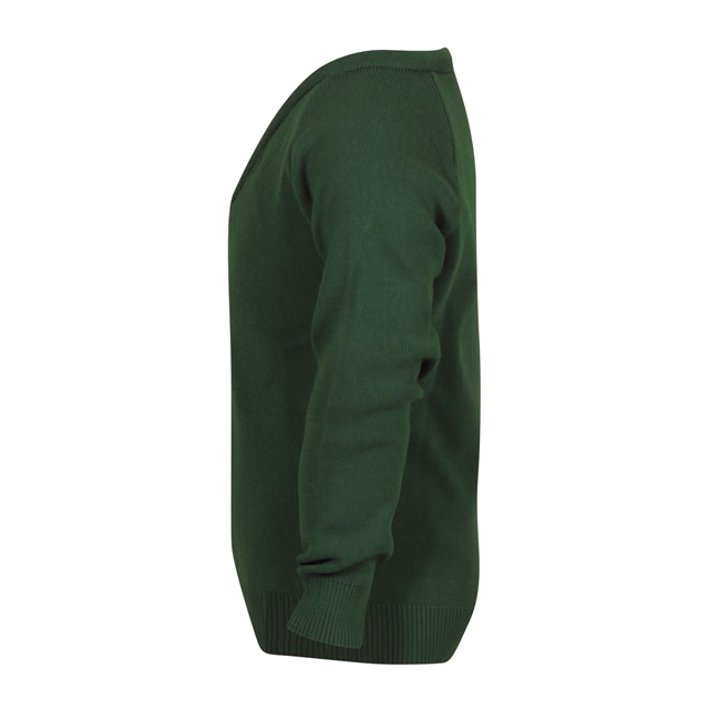 Bottle Green V-Neck School Jumper