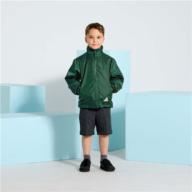 Bottle Green Showerproof School Coat