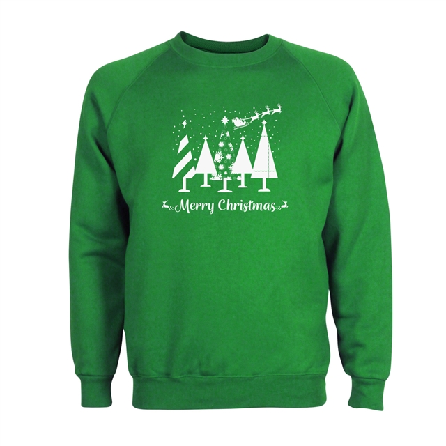 Merry Christmas Trees Sweatshirt - Adult