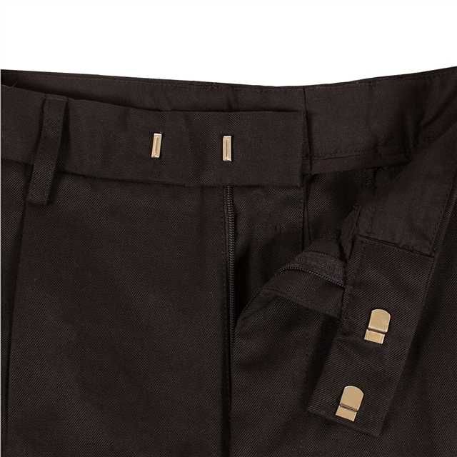 Black Boys Pleat Front Trousers