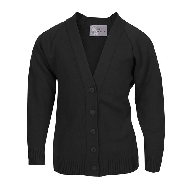 Black Knitted School Cardigan