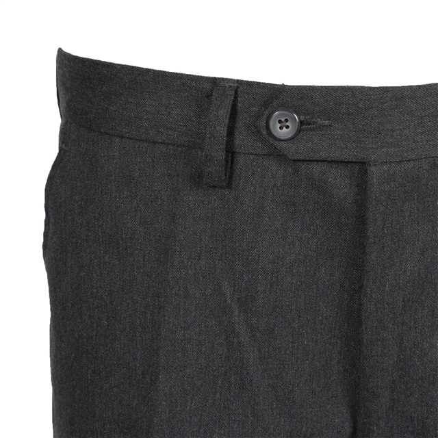 Grey Boys Flat Front Trousers