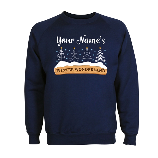 Personalised Winter Wonderland Christmas Sweatshirt - Adult
