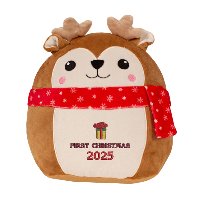Personalisable First Christmas Reindeer Soft Toy