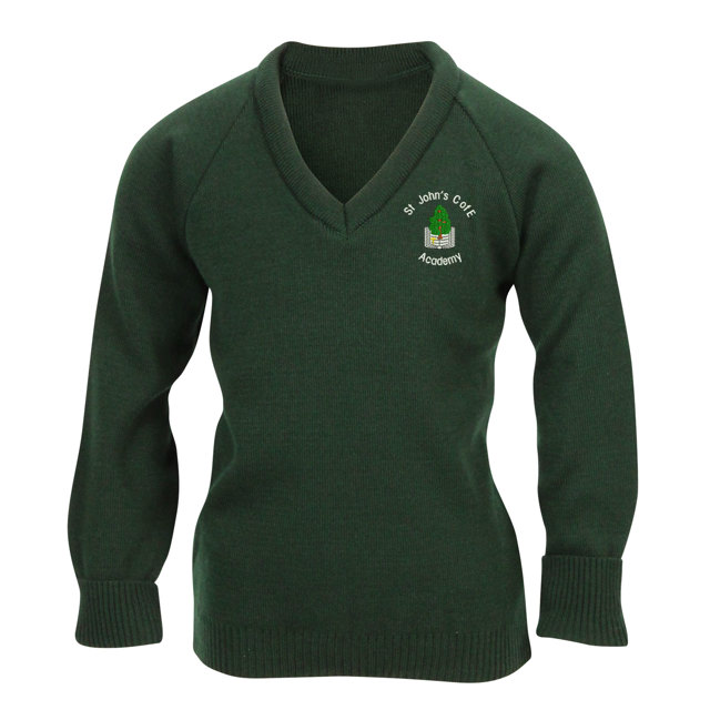 St Johns C of E Academy V-Neck Knitted Jumper