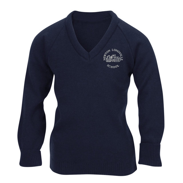Newton Longville Primary School Knitted V-Neck Jumper