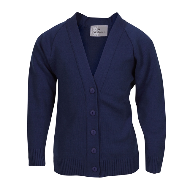 Navy Knitted School Cardigan