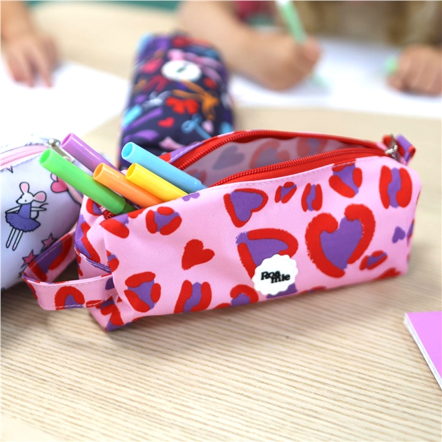 Eco Friendly Wild Hearts Kids Pencil Case
