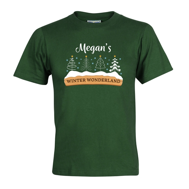 Personalised Winter Wonderland Christmas T-Shirt - Adult