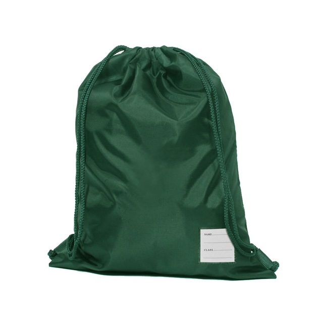 Bottle Green Drawstring PE Bag