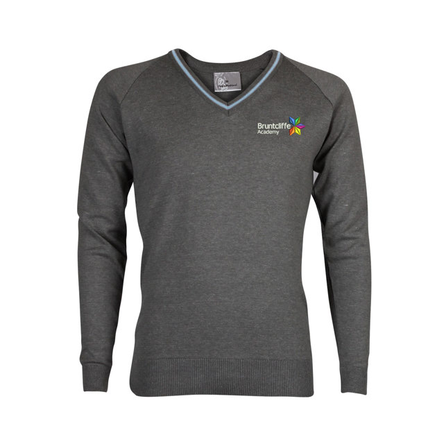 Bruntcliffe Academy V-Neck Jumper with Stripe