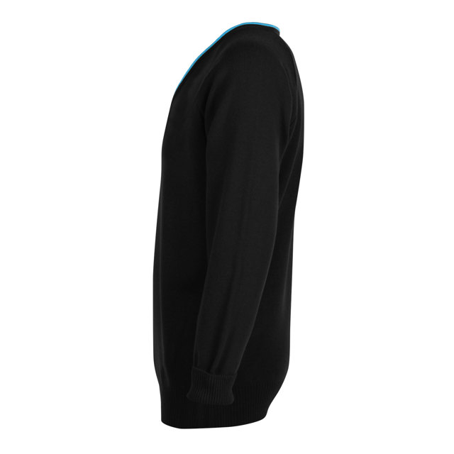 Denefield School Acrylic V-Neck Jumper with Stripe