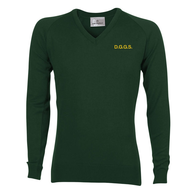 Dartford Grammar School For Girls Fine Knit V-Neck Jumper