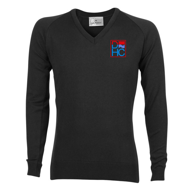 Dyke House College Fine Knit V-Neck Jumper
