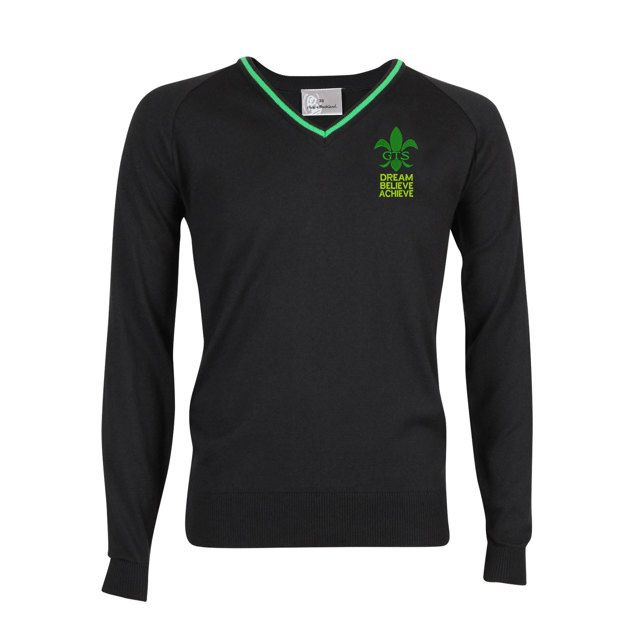 GTS Academy Fine Knit Jumper with Stripe