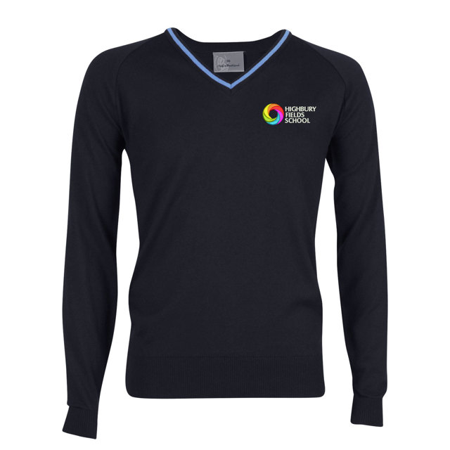 Highbury Fields School Fine Knit Jumper with Stripe