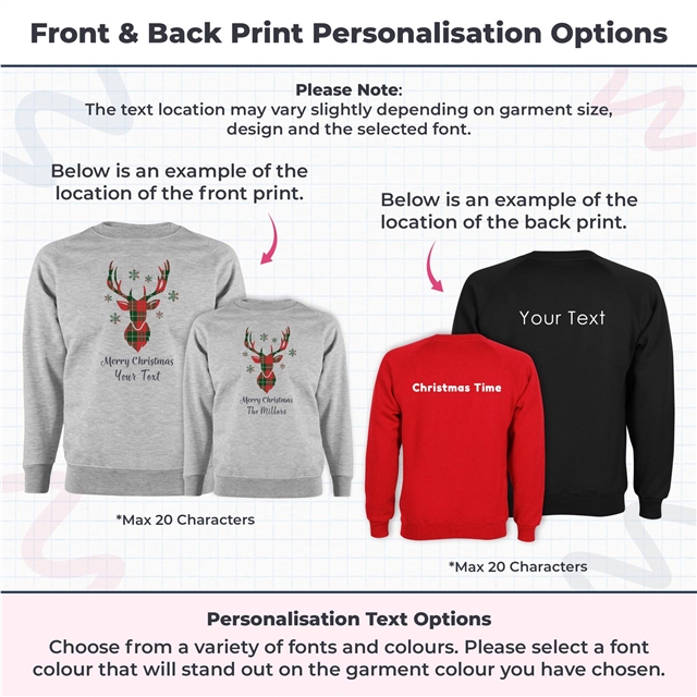 Tartan Reindeer Christmas Sweatshirt - Adult